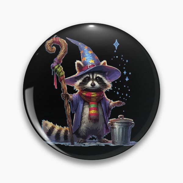 Item preview, Cute Raccoon Trash Wizard designed and sold by TomFrontierArt.