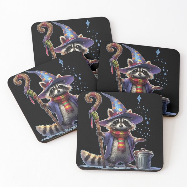 Item preview, Cute Raccoon Trash Wizard designed and sold by TomFrontierArt.