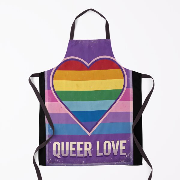 Item preview, Queer Love Rainbow Heart Vintage Poster designed and sold by PrideFlagMerch.