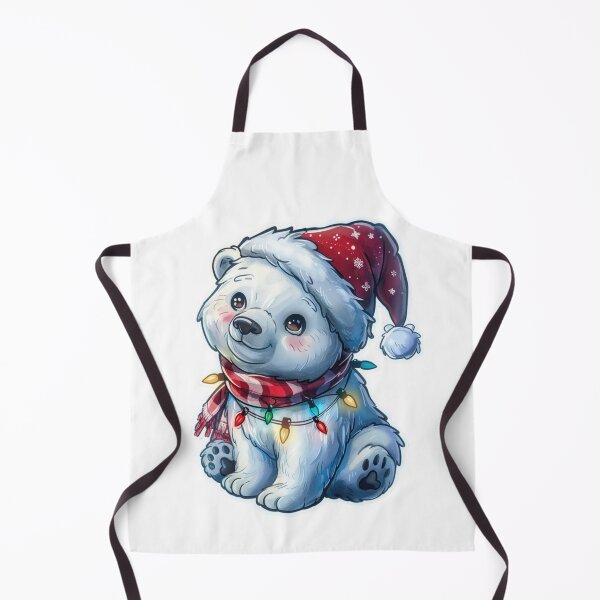 Item preview, High Detail Christmas Polar Bear with Lights, Santa Hat, and Scarf designed and sold by tjnextgen99.