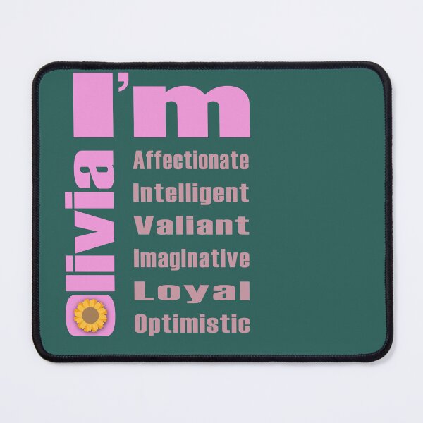 Item preview, Olivia: Name Design with Positive Adjectives - Pink Palette designed and sold by JohanSD.