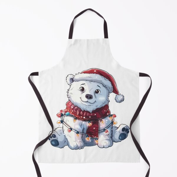 Item preview, Hyper Realistic Christmas Polar Bear Sticker with Lights and Santa Hat designed and sold by tjnextgen99.