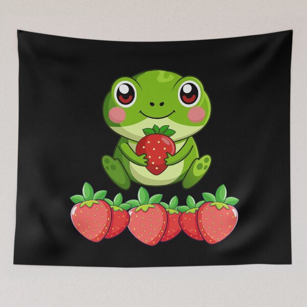 Item preview, A frog and strawberry designed and sold by Theinspira1.