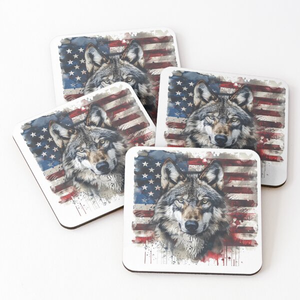 Item preview, Wolf of the Wild - Heart of America designed and sold by TeeworldDeluxe.