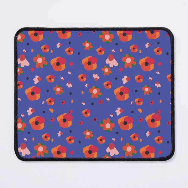 Item preview, Blue and red Floristic Modern and Minimal Pattern designed and sold by Dalia Bieliūnaitė.