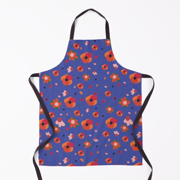 Item preview, Blue and red Floristic Modern and Minimal Pattern  designed and sold by Dalia Bieliūnaitė.