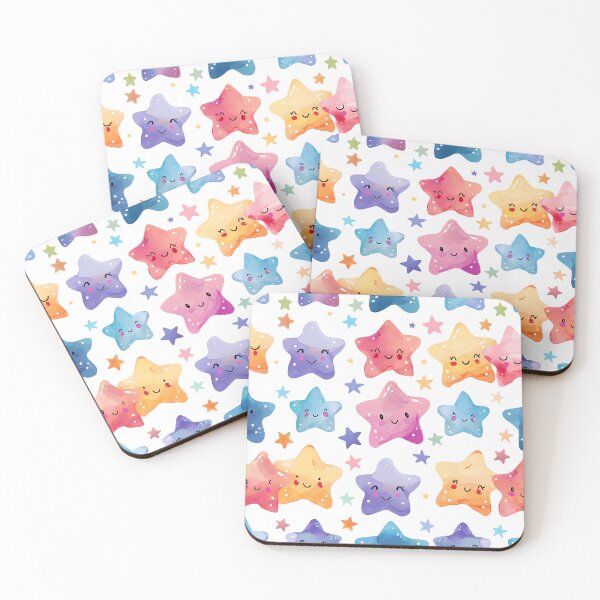 Item preview, Seamless pattern with cute smiling stars designed and sold by Creet-Design.