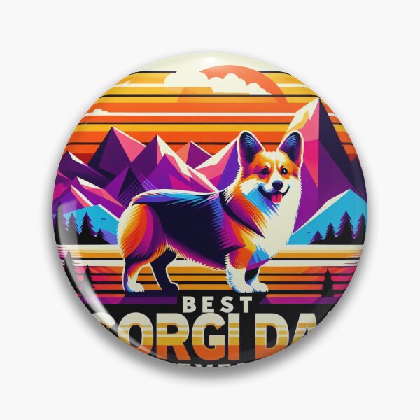 Item preview, Retro Corgi Artwork for Doting Dog Dads designed and sold by zoughlal.