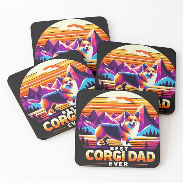 Item preview, Retro Corgi Artwork for Doting Dog Dads designed and sold by zoughlal.