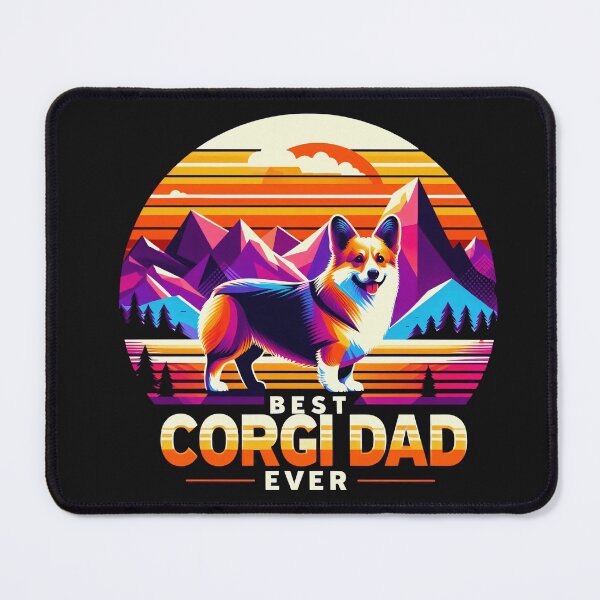 Item preview, Retro Corgi Artwork for Doting Dog Dads designed and sold by zoughlal.