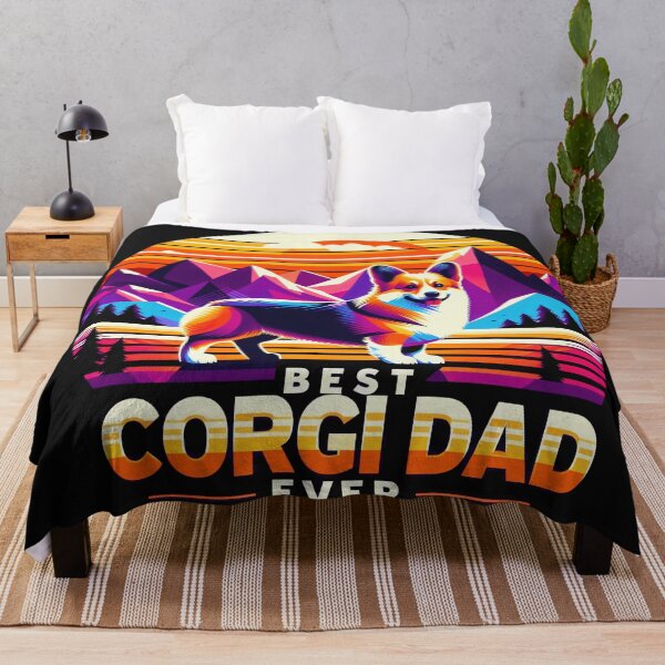 Item preview, Retro Corgi Artwork for Doting Dog Dads designed and sold by zoughlal.