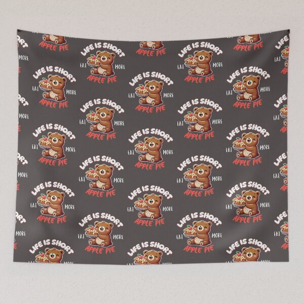 Item preview, Life Is Short, Eat More Apple Pie! designed and sold by celcino-studio.