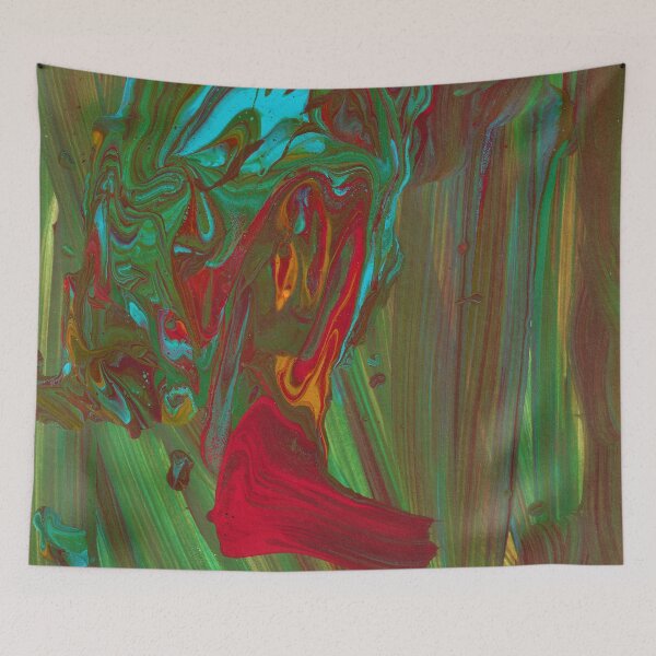 Item preview, Rags To Riches 1 Bold Green Red Acrylic Abstract designed and sold by Doug  Siegel.