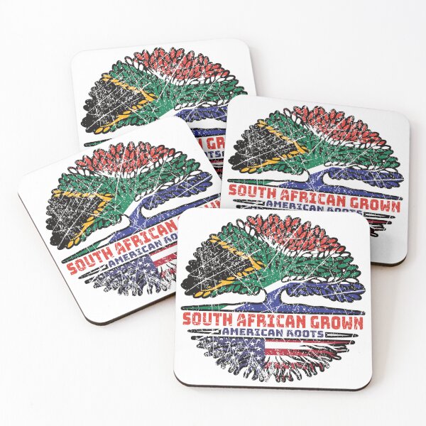 Item preview, US American USA United States South African South Africa Tree Roots Flag designed and sold by FlagX.