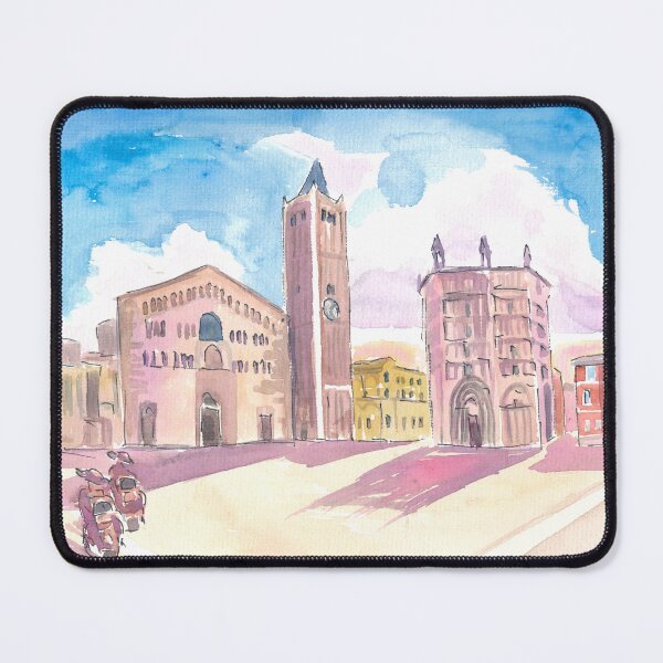 Item preview, Parma Piazza Duomo Watercolor Scene designed and sold by artshop77.
