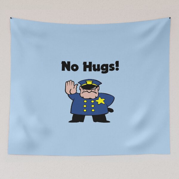 Item preview, No Hugs Burly Cartoon Policeman Color designed and sold by TinyStarAmerica.