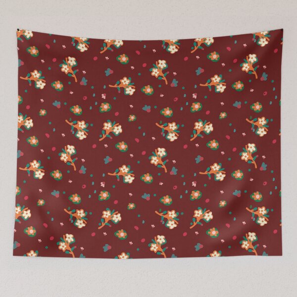 Item preview, Dark Red Naive Minimal Lilac pattern designed and sold by Dalia Bieliūnaitė.