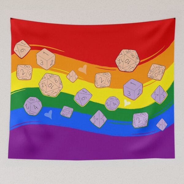 Item preview, Roll for Pride Banner - Rainbow designed and sold by WhisperingDusk.