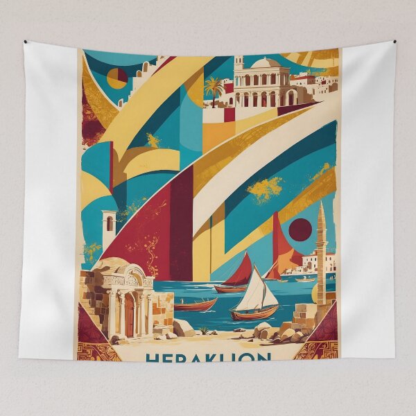 Item preview, Heraklion Greece Vintage Travel Retro Tourism  designed and sold by TravelersGems.