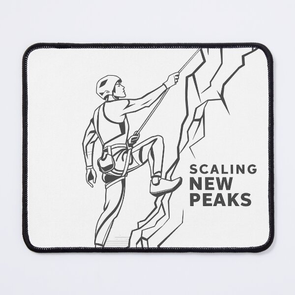 Item preview, Minimalist Line Art Climber - Scaling New Peaks designed and sold by SparroCreative.