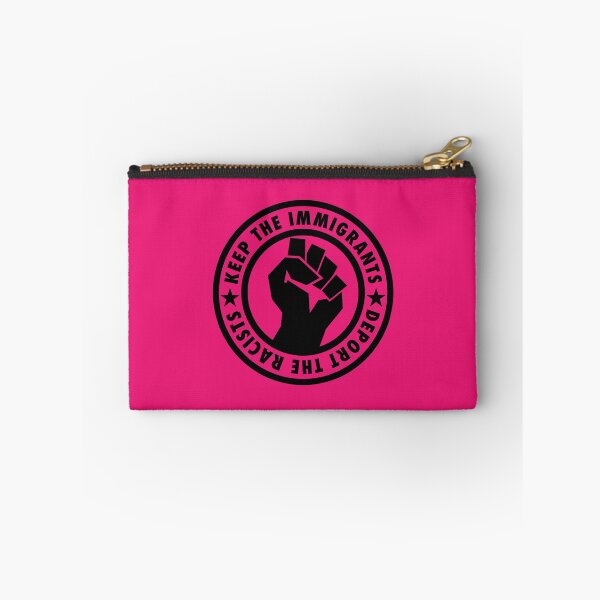 Item preview, KEEP THE IMMIGRANTS - DEPORT THE RACISTS  (clenched fist black) designed and sold by Thelittlelord.