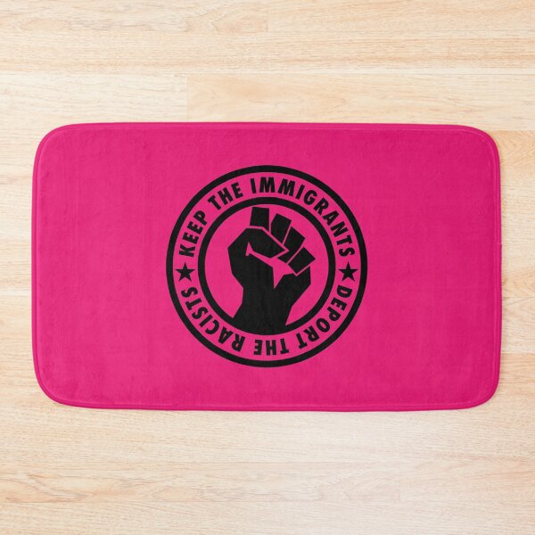 Item preview, KEEP THE IMMIGRANTS - DEPORT THE RACISTS  (clenched fist black) designed and sold by Thelittlelord.