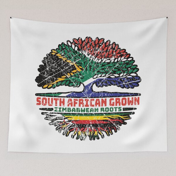 Item preview, Zimbabwe Zimbabwean South African South Africa Tree Roots Flag designed and sold by FlagX.