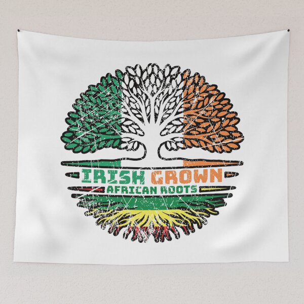 Item preview, Africa African Irish Ireland Tree Roots Flag designed and sold by FlagX.