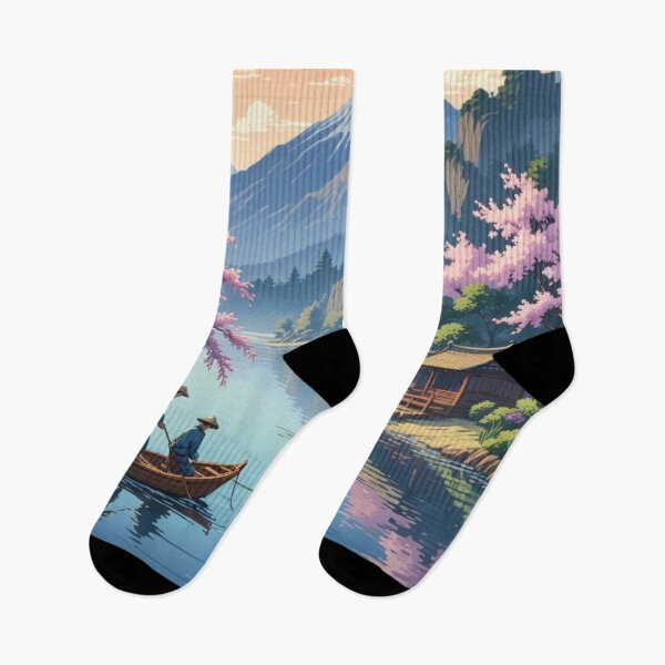 Artikelvorschau, Japanische Flusslandschaft entworfen und verkauft von Asiantrendzz.