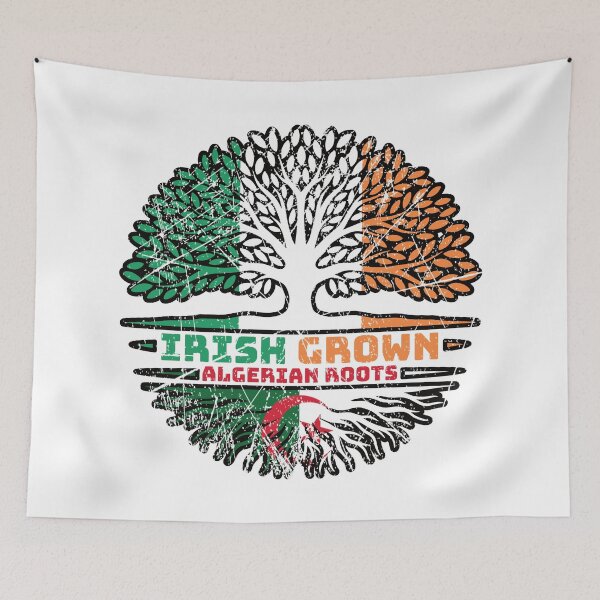 Item preview, Algeria Algerian Irish Ireland Tree Roots Flag designed and sold by FlagX.