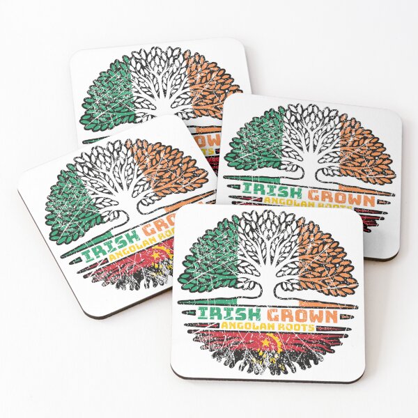 Item preview, Angola Angolan Irish Ireland Tree Roots Flag designed and sold by FlagX.