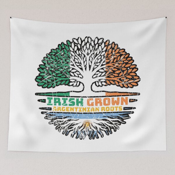 Item preview, Argentina Argentine Argentinean Argentinian Irish Ireland Tree Roots Flag designed and sold by FlagX.