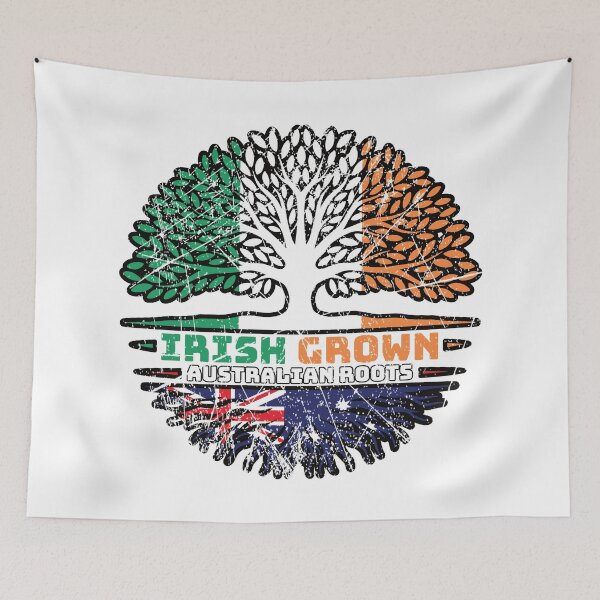 Item preview, Australia Australian Irish Ireland Tree Roots Flag designed and sold by FlagX.