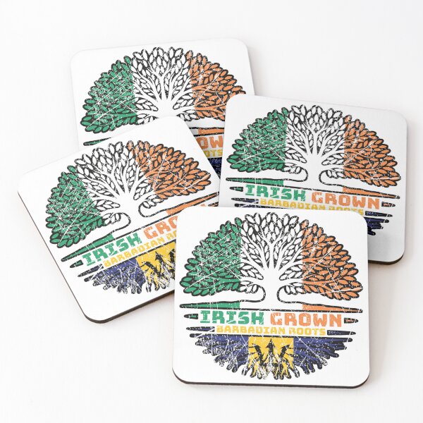 Item preview, Barbados Barbadian Irish Ireland Tree Roots Flag designed and sold by FlagX.