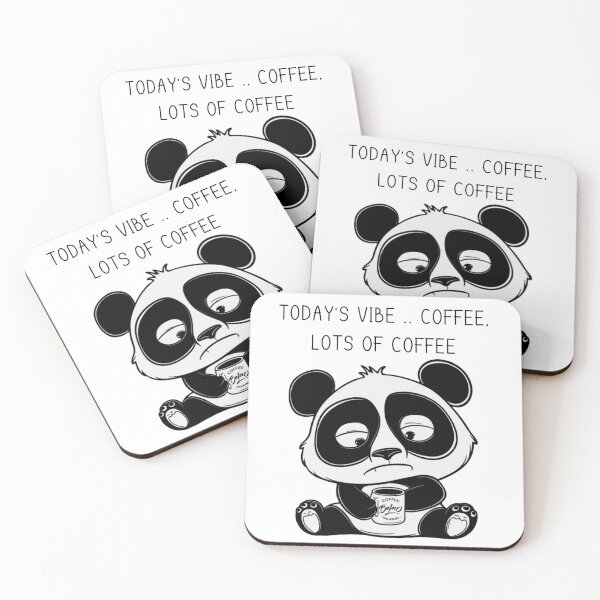 Item preview, Panda: Today's Vibe .. Coffee Lots Of Coffee designed and sold by CreativeJuneyB.