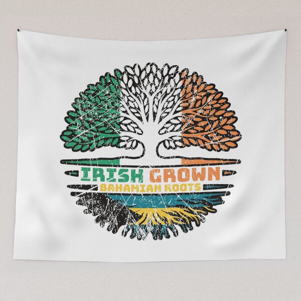 Item preview, Bahamas Bahamian Irish Ireland Tree Roots Flag designed and sold by FlagX.