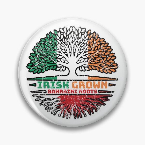 Item preview, Bahrain Bahraini Irish Ireland Tree Roots Flag designed and sold by FlagX.