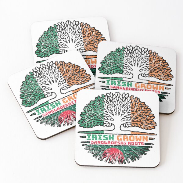 Item preview, Bangladesh Bangladeshi Irish Ireland Tree Roots Flag designed and sold by FlagX.