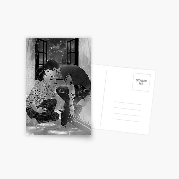 Malec kiss. Postcard