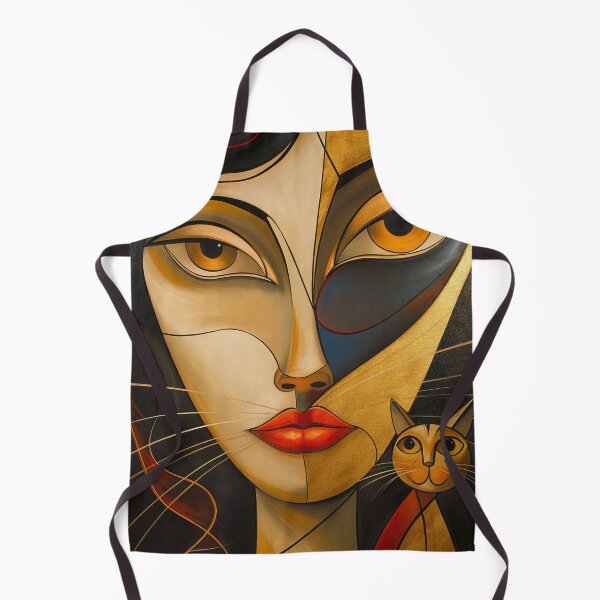 Item preview, woman and cat portrait designed and sold by patternshoprad.
