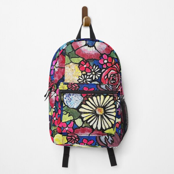 Item preview, Magenta Indio Floral Stained Glass designed and sold by Valerie Kelley.