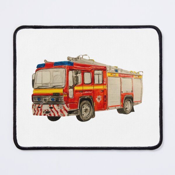 Item preview, Surrey fire engine cut out design designed and sold by Truck drawing art.