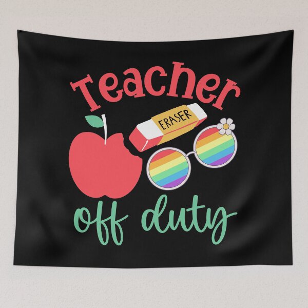 Item preview, Teacher off duty - vacation retirement designed and sold by EvergreenWhimsy.