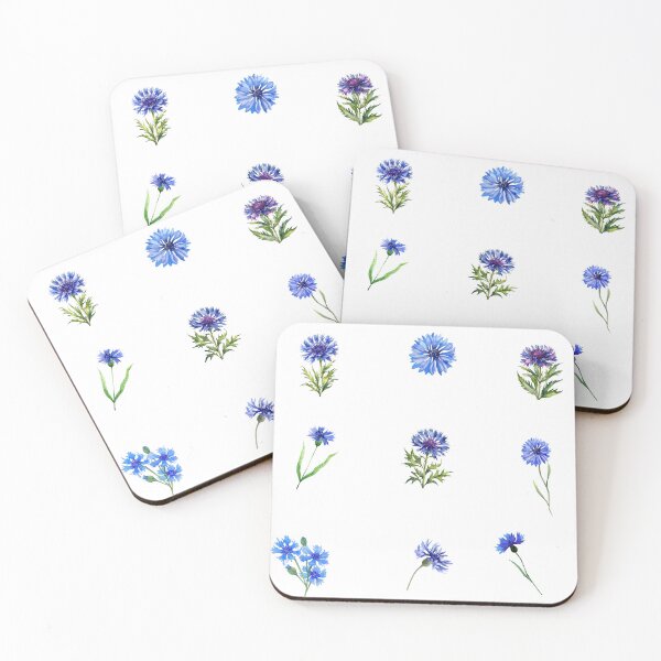 Item preview, Elegant Watercolor Blue Cornflowers designed and sold by silviaol.