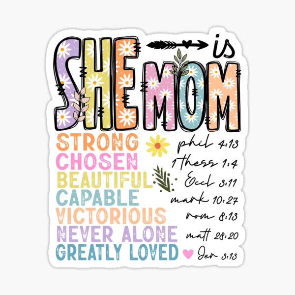 Item preview, She Is Mom Bible Verses designed and sold by SassyFaithGirl.