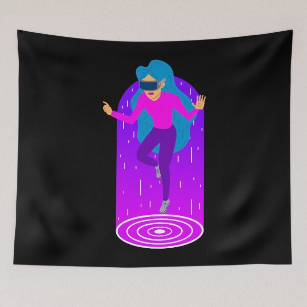Item preview, Female Wearing Virtual Reality Tech designed and sold by ArtNoveltee.