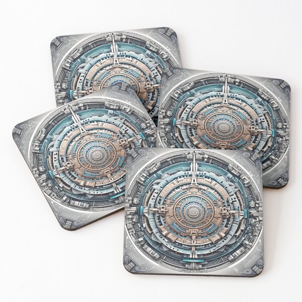 Item preview, High-Tech Mandala with Futuristic Details designed and sold by MandalasShops.