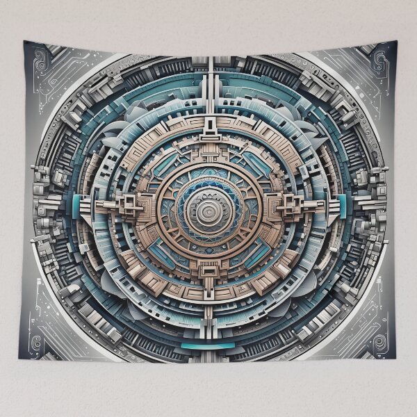 Item preview, High-Tech Mandala with Futuristic Details designed and sold by MandalasShops.
