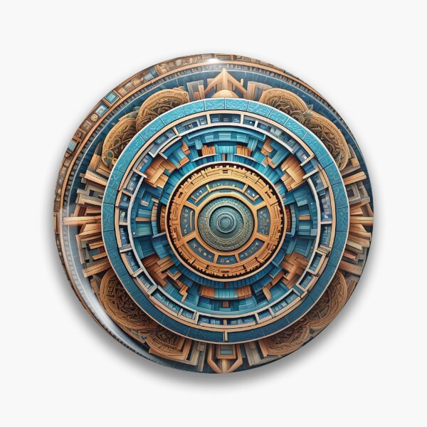 Item preview, High-Tech Mandala with Futuristic Details designed and sold by MandalasShops.