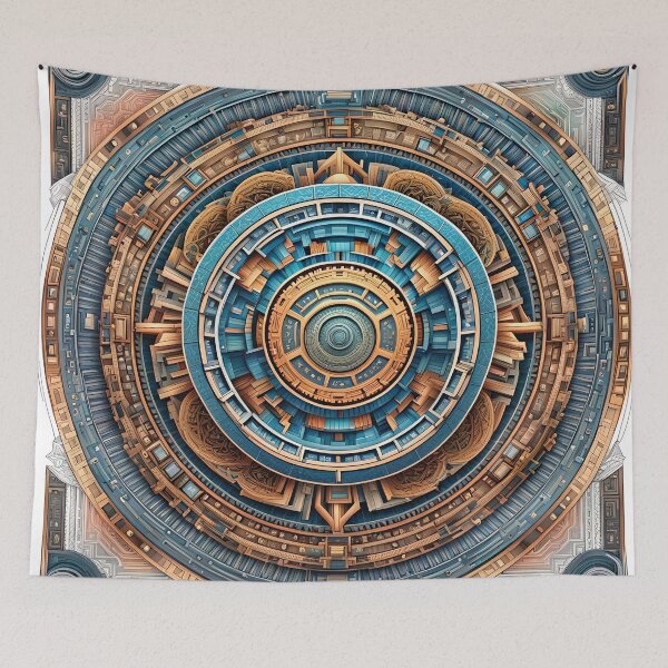 Item preview, High-Tech Mandala with Futuristic Details designed and sold by MandalasShops.
